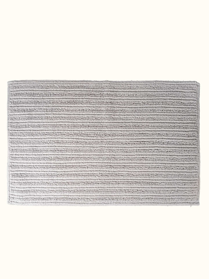Nityam Vertical Stripes Beige Bath Mat