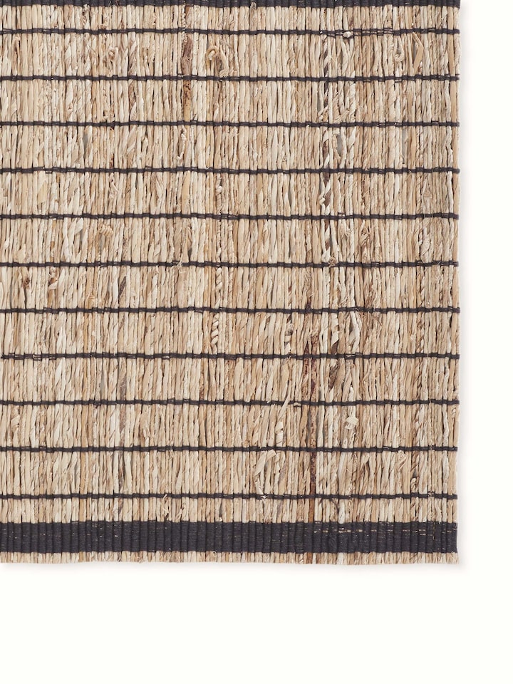 Detailed shot focusing on the woven natural fibres and sturdy craftsmanship