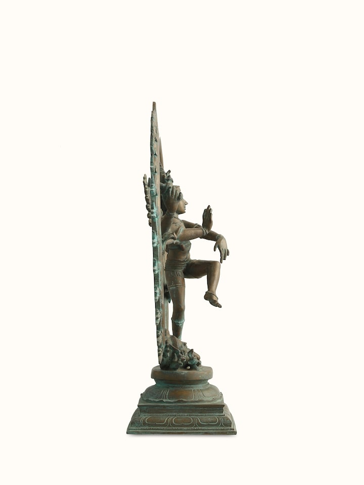 Side view of Celestial Natrajan Bronze Casting Idol