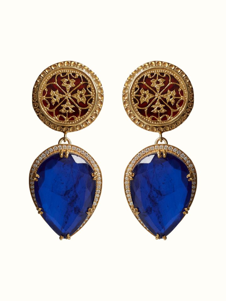 Thewa Silver Drop Earrings