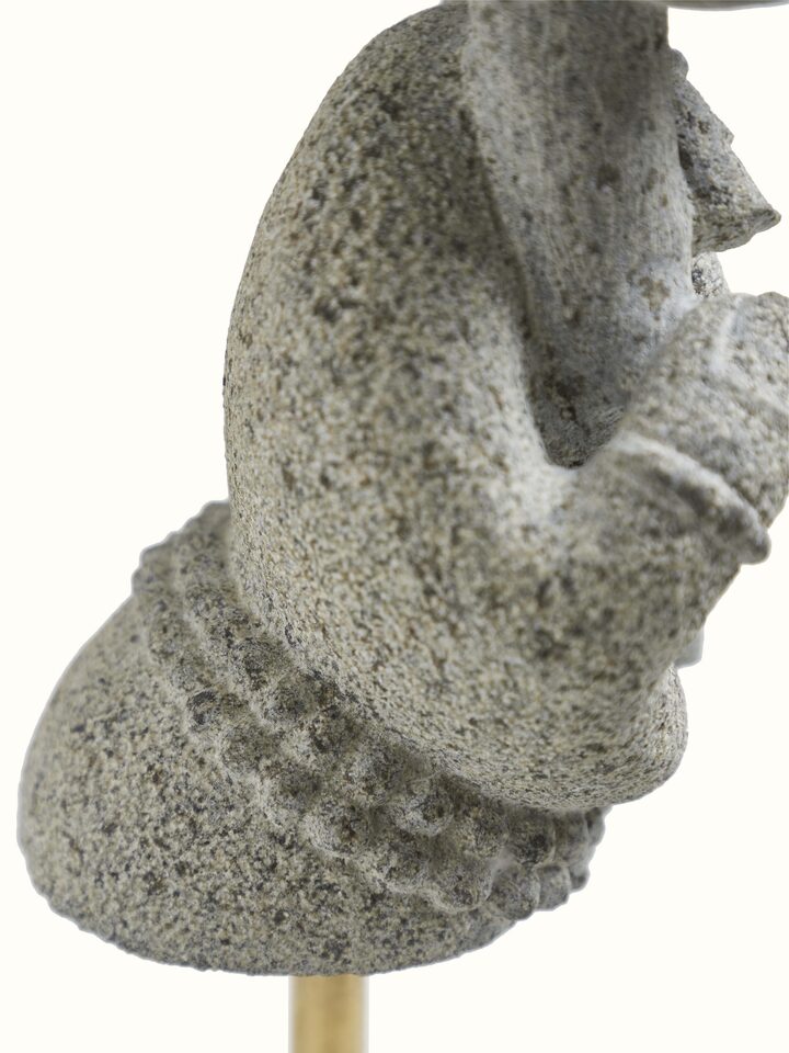 Intricate detail of the Stone Carved Deity Hand Sculpture