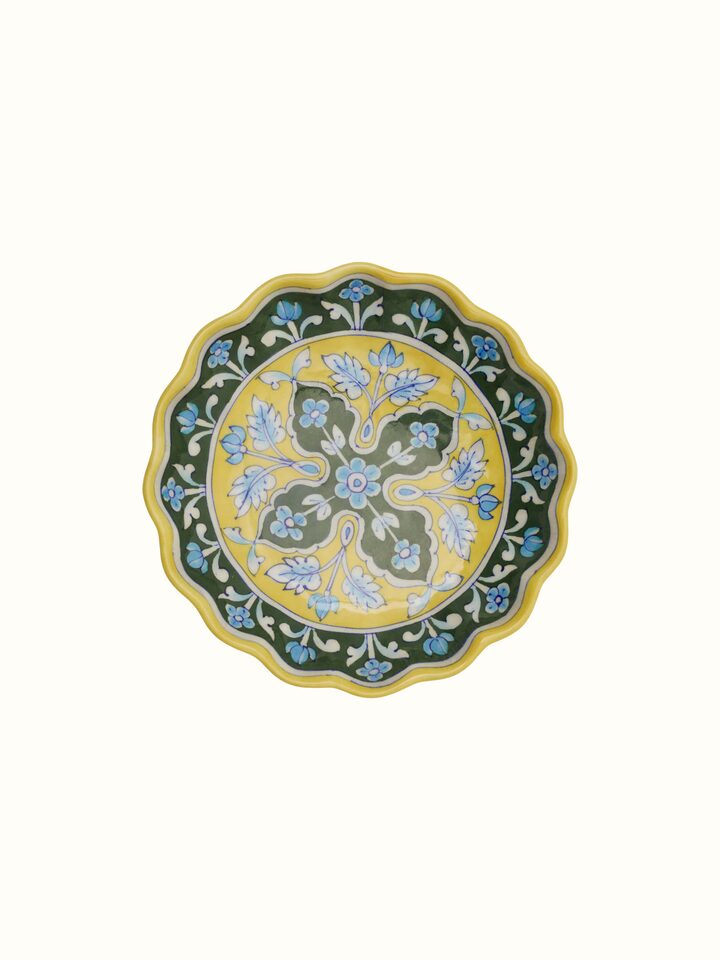 Blue Pottery Ceramic Decorative Plate