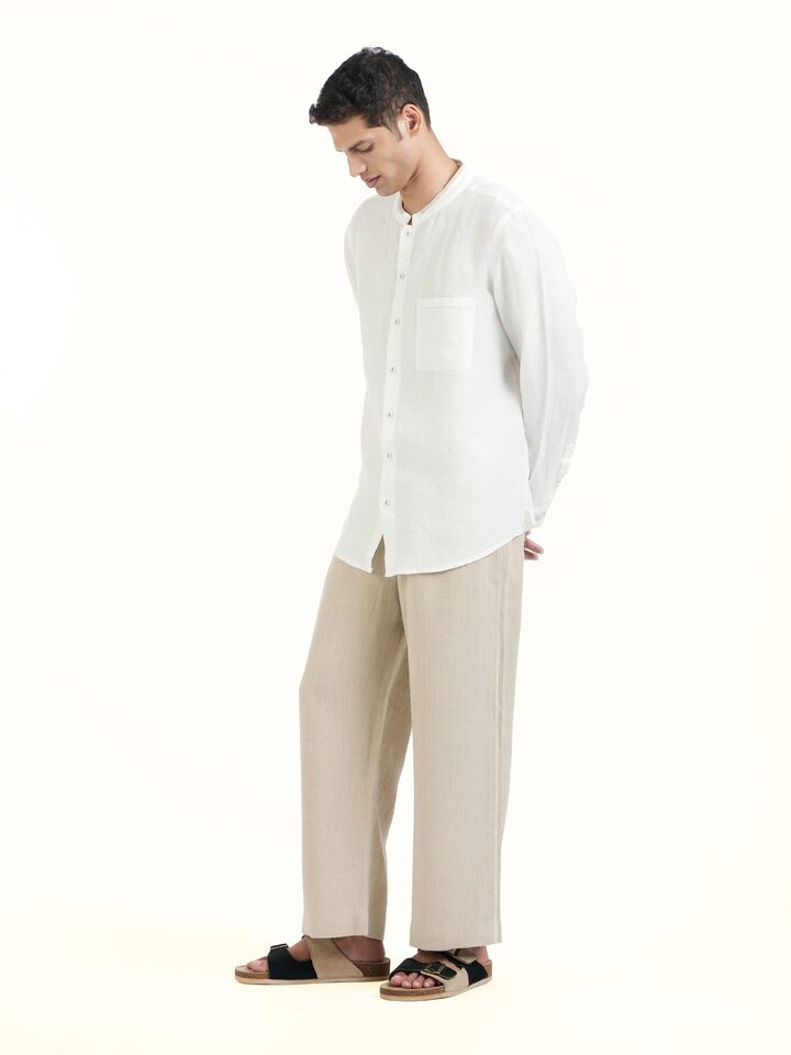 White Cotton Hand-spun Sleeveless Jacket