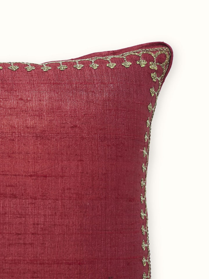 Side view focusing on cushion thickness and embellishment detail – Alankar cushion