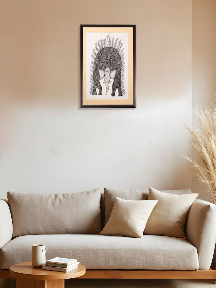 Side view of the Branching Giant Gond Art