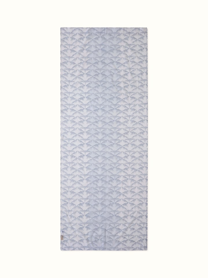 Parvat Indigo Cotton Silk Sanganeri Hand Block Printed Curtain Long Door (9 Ft)