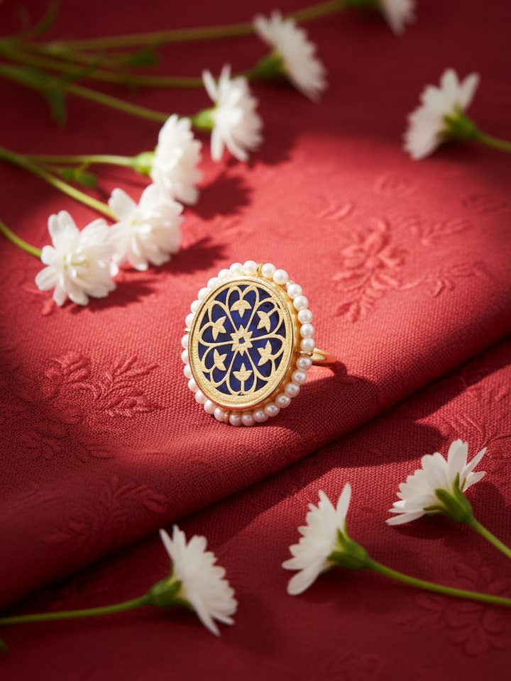 Styled view of Thewa Silver Ring worn on the finger, showing how it looks styled