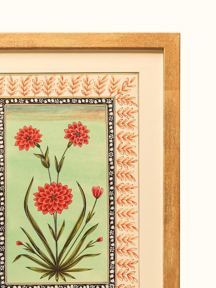 Detail view of the Dahlia Miniature Painting