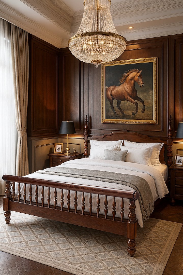 Sheesham Wood Queen-size Bed