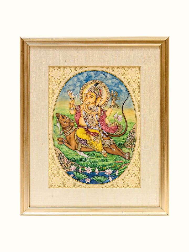 Front view of the Ganesha Miniature Painting