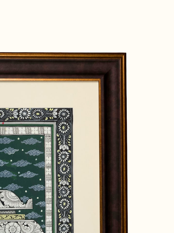 Close-up detail of the Ganesha Pattachitra Painting