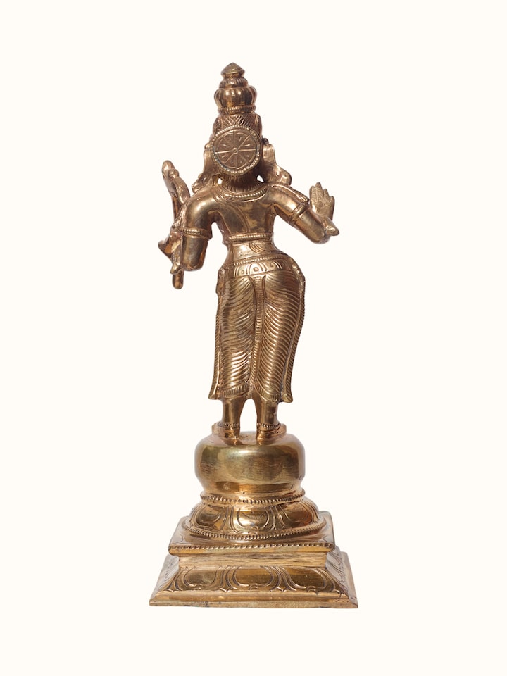Handcrafted bronze detail of the Bronze Cast Dasavatar Idol