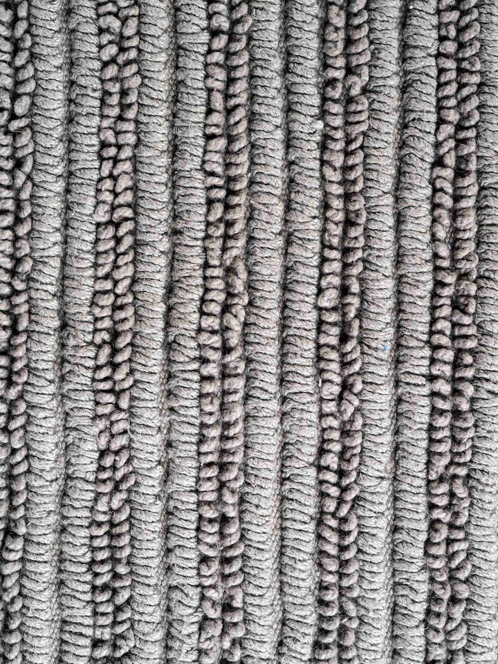 Nityam Vertical Stripes Grey Bath Mat