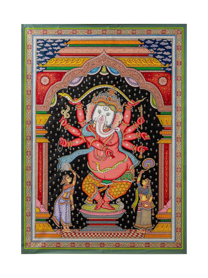 Front view of the Ganesha Pattachitra Painting