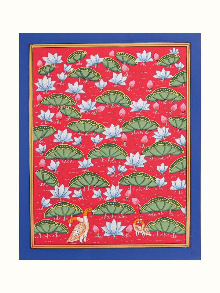 Kamal Talai Sarus Pichwai Painting