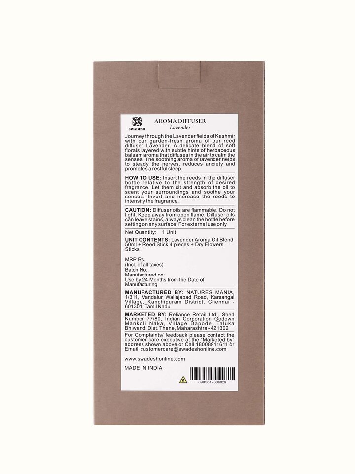 Lavender Aroma Reed Diffuser (50 ml)