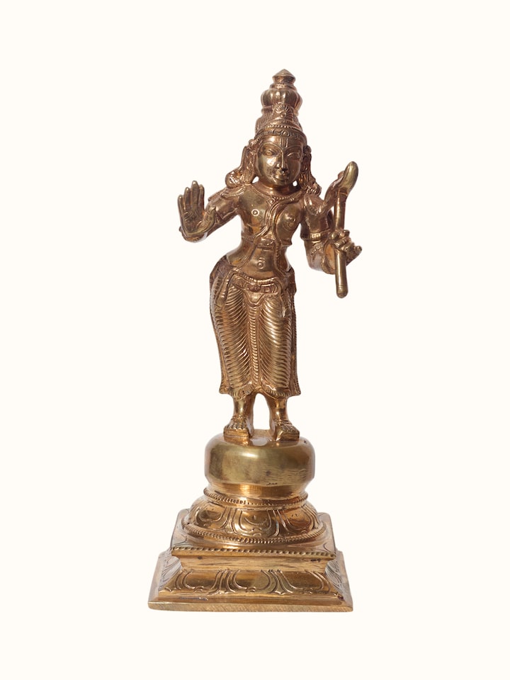 Intricate bronze sculpture detail of the Bronze Cast Dasavatar Idol