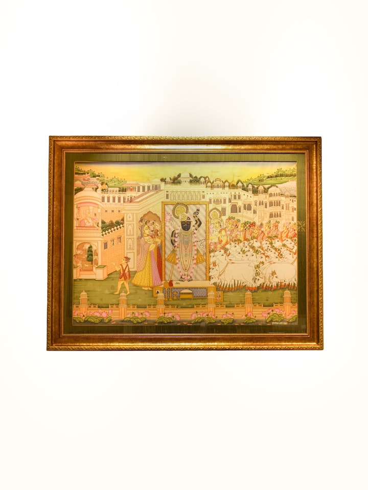 Front view of the Sandhya Aarti Pichwai Painting
