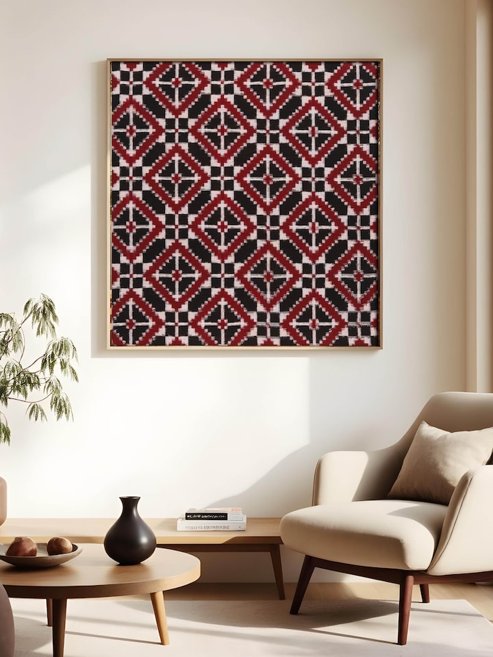 Side view of the Telia Rumal Wall Hanging