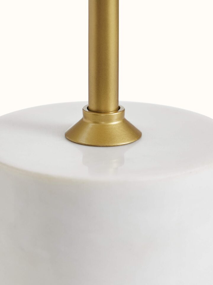 Detail shot of Marble Stone Carving Brass Finish End & Side Table