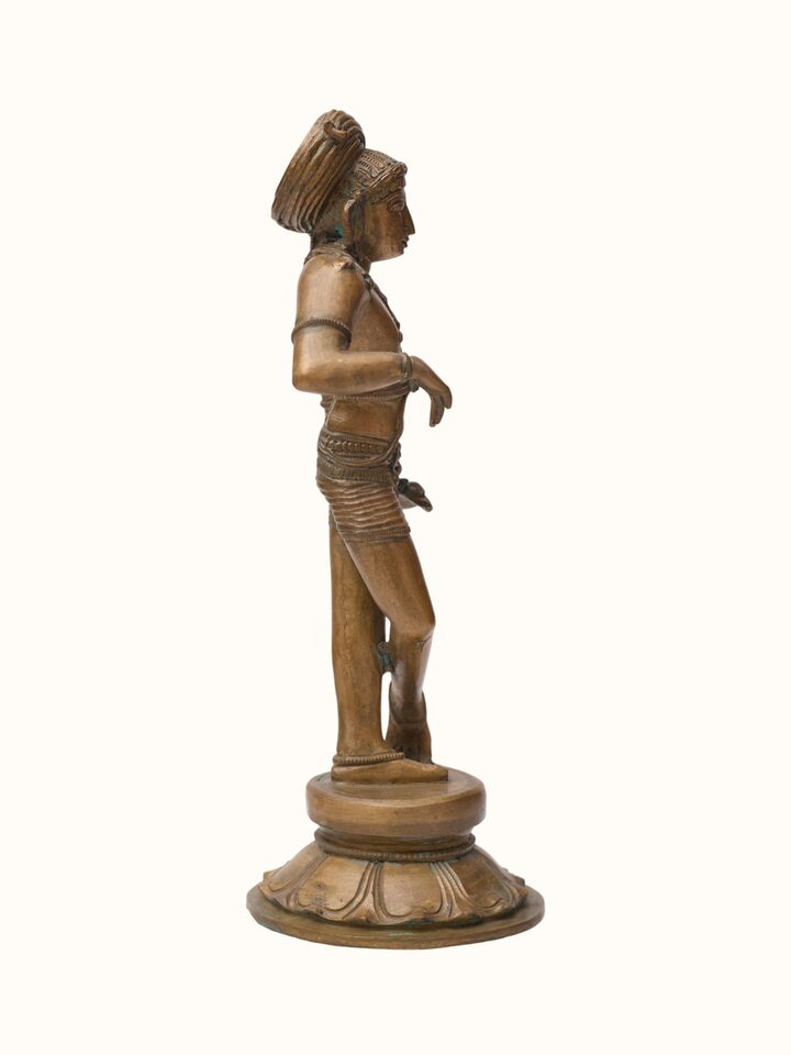 Side detail view of the Bronze Cast Rishabha Deva Idol