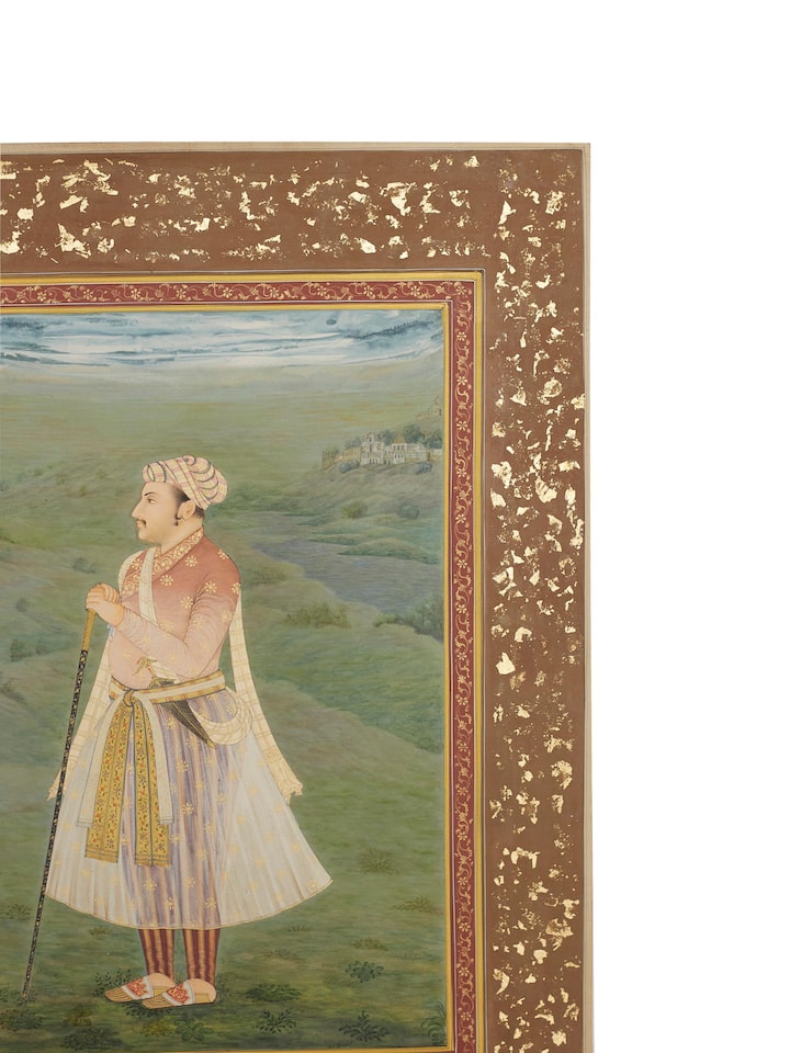 Detail view of the Portrait Male Porress Miniature Painting