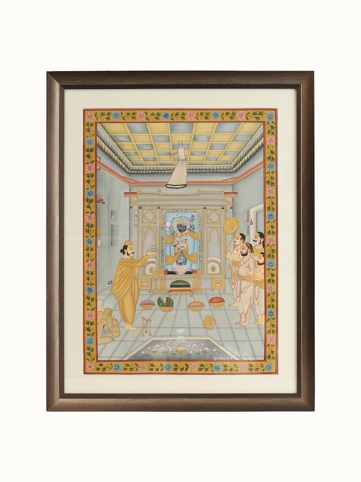 Front view of the Shrinathji Aarti Pichwai Painting