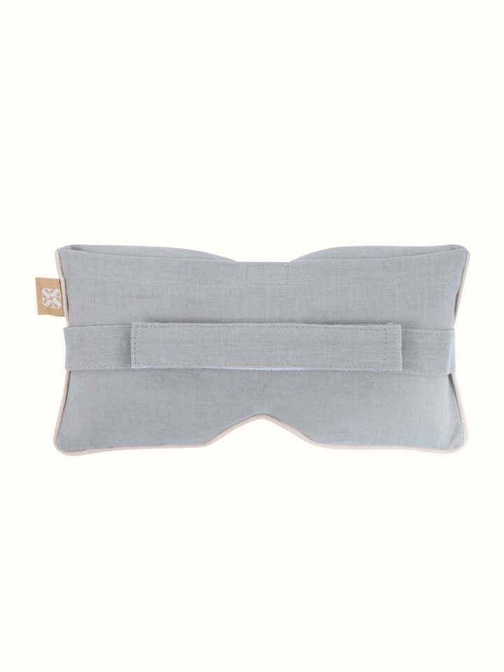 Front view of Flaxseed and Lavender Eye Pillow Light Green showing the full piece and pattern