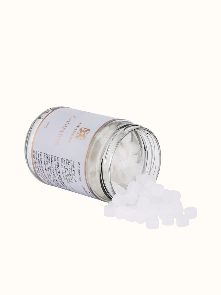 Detail view of Camphor highlighting the packaging label detail
