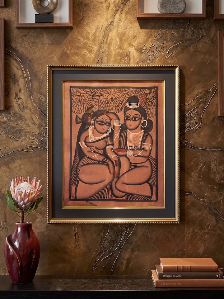 Side view of the Babu Bibi Kalighat Painting