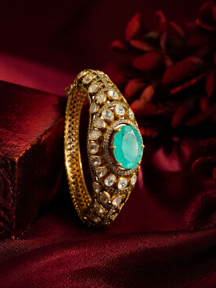 Silver Smithing Gold Plated Bangle by Swadesh