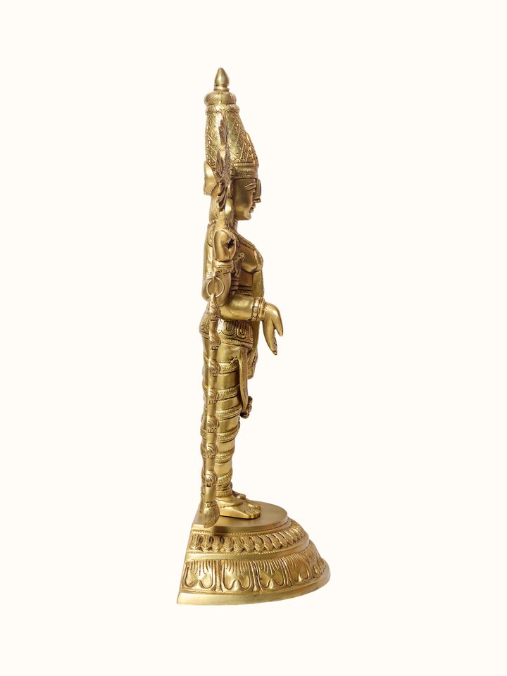 Detail view of the Brass Balaji Standing Idol