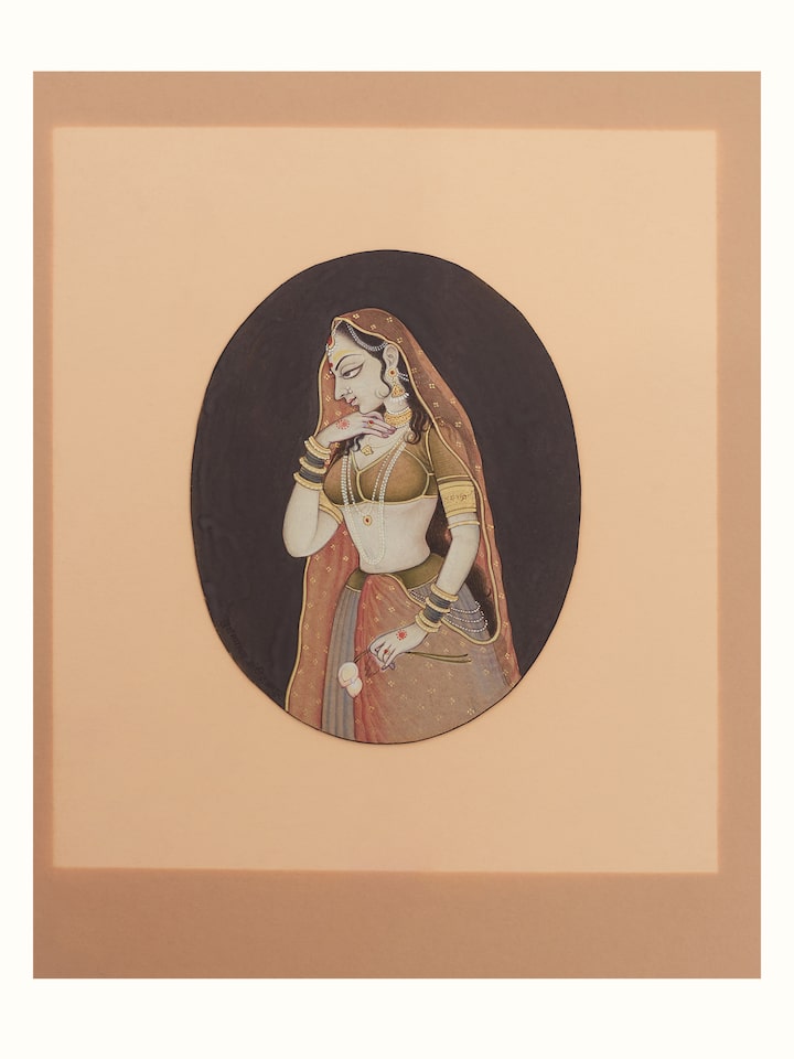 Alternate front view of the Krishna and Radha Miniature Painting