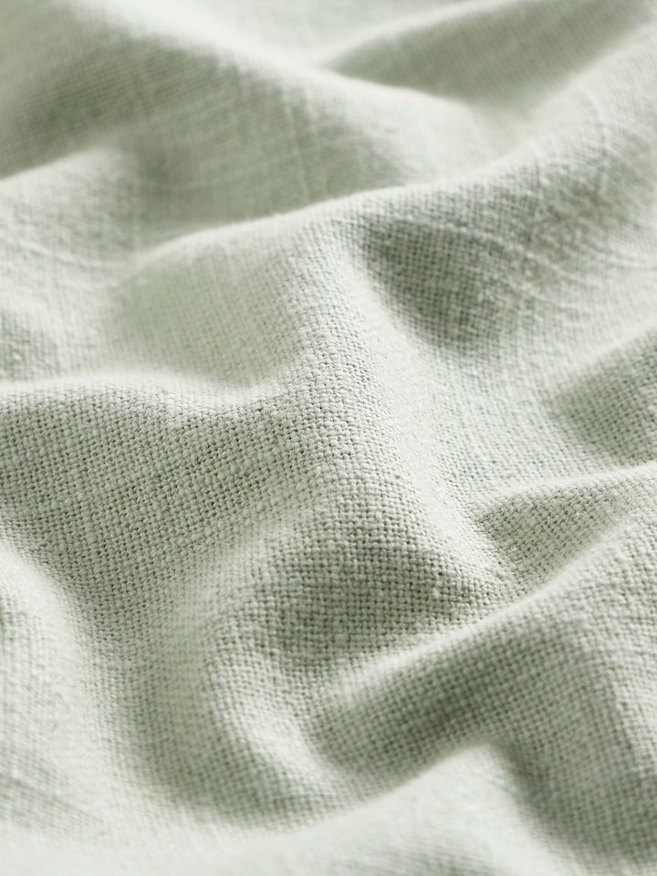 Nityam Light Green Cotton Slub Embroidered Table Cloth