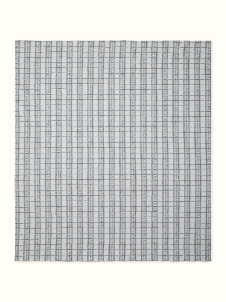 Orion Cotton Sanganeri Hand Block Print Checks Queen-size Bedsheet Set
