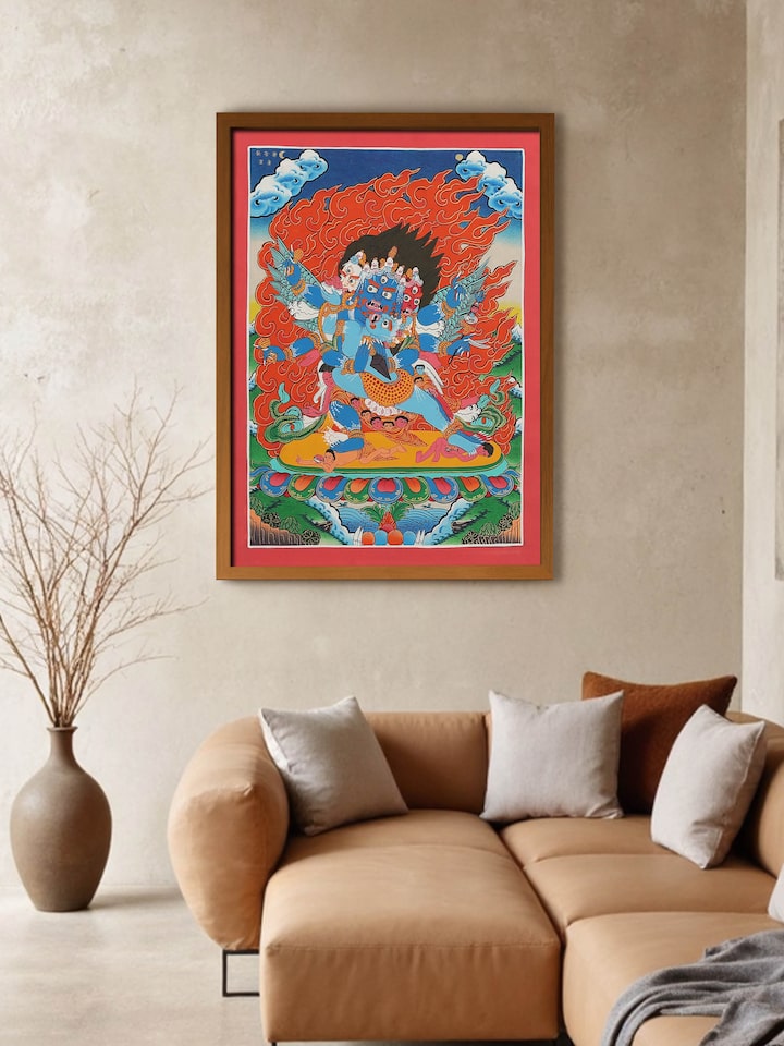 Left-side view of the Vajrakilaya Thangka Painting