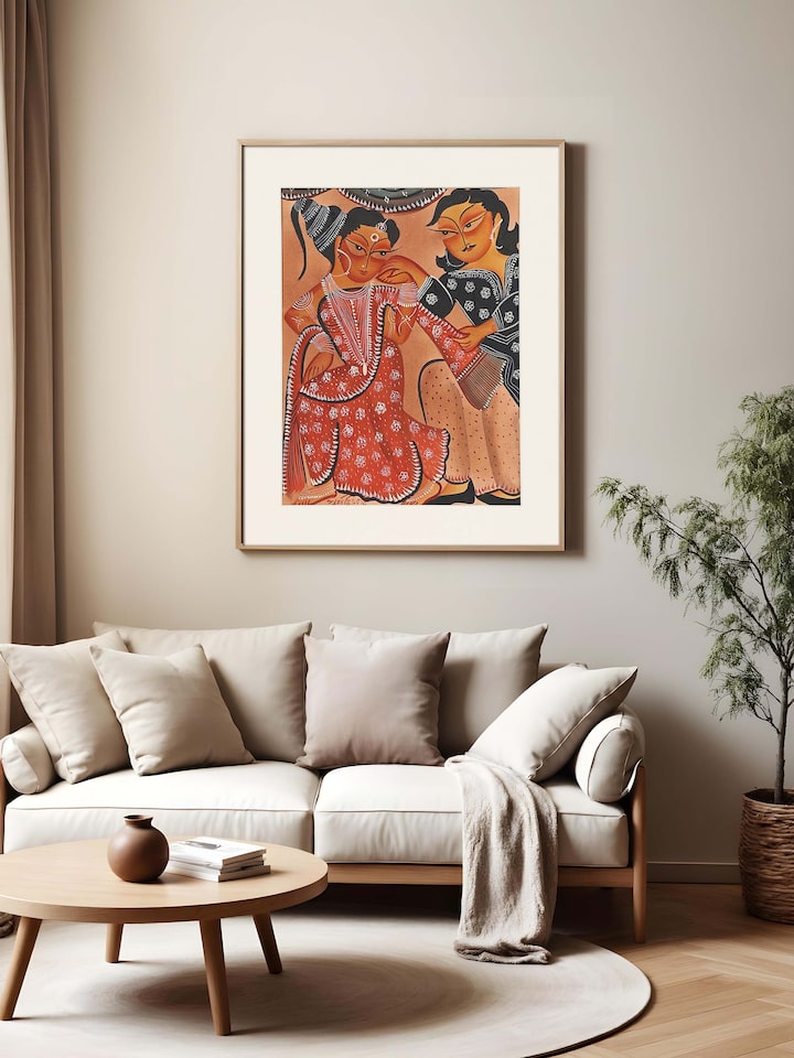 Lifestyle view of Babu Culture Kalighat Painting
