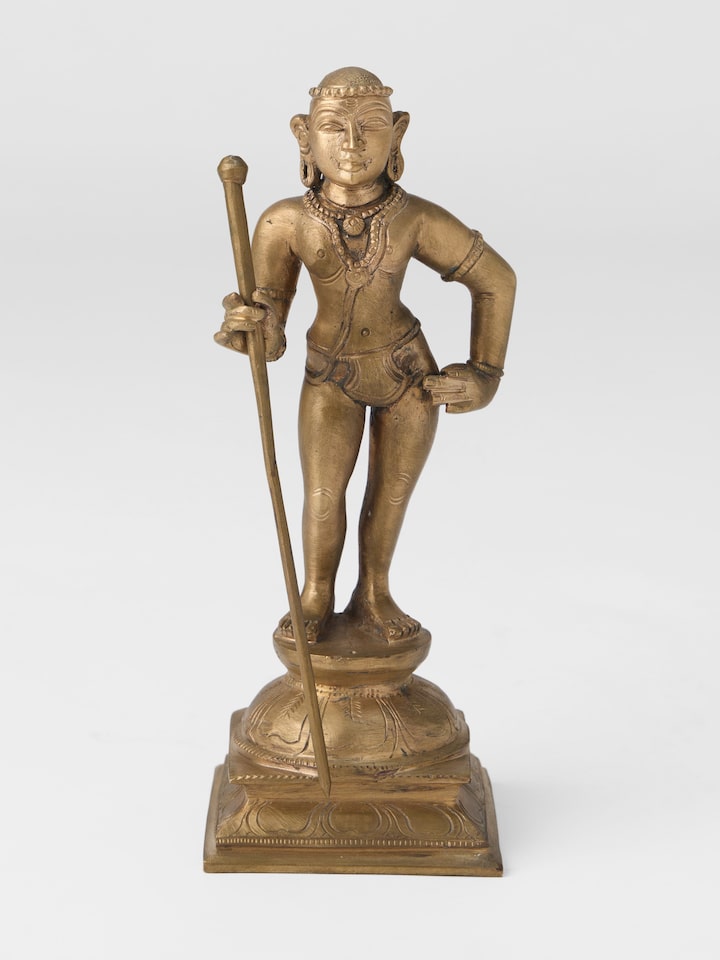 Front view of the Bronze Cast Palani Muruga Idol