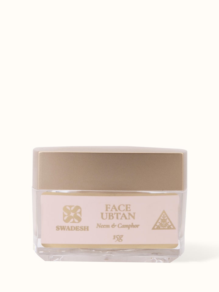 Front view of Face Ubtan Neem & Camphor, highlighting its natural ingredients and rejuvenating formula