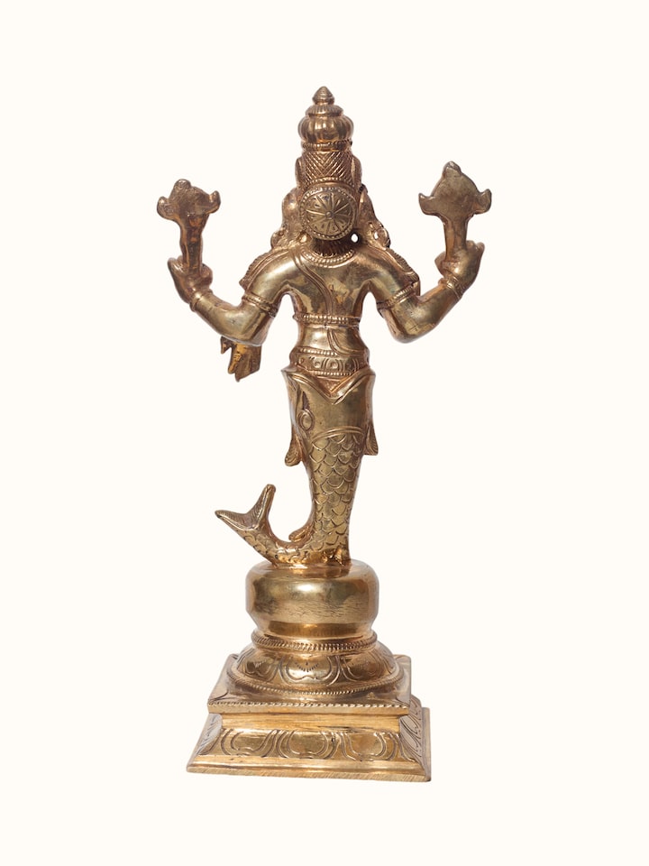 Decorative bronze carving of the Bronze Cast Dasavatar Idol
