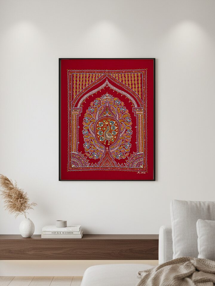 Lifestyle view of Rogan Castor Oil and Pigment Janma Painting