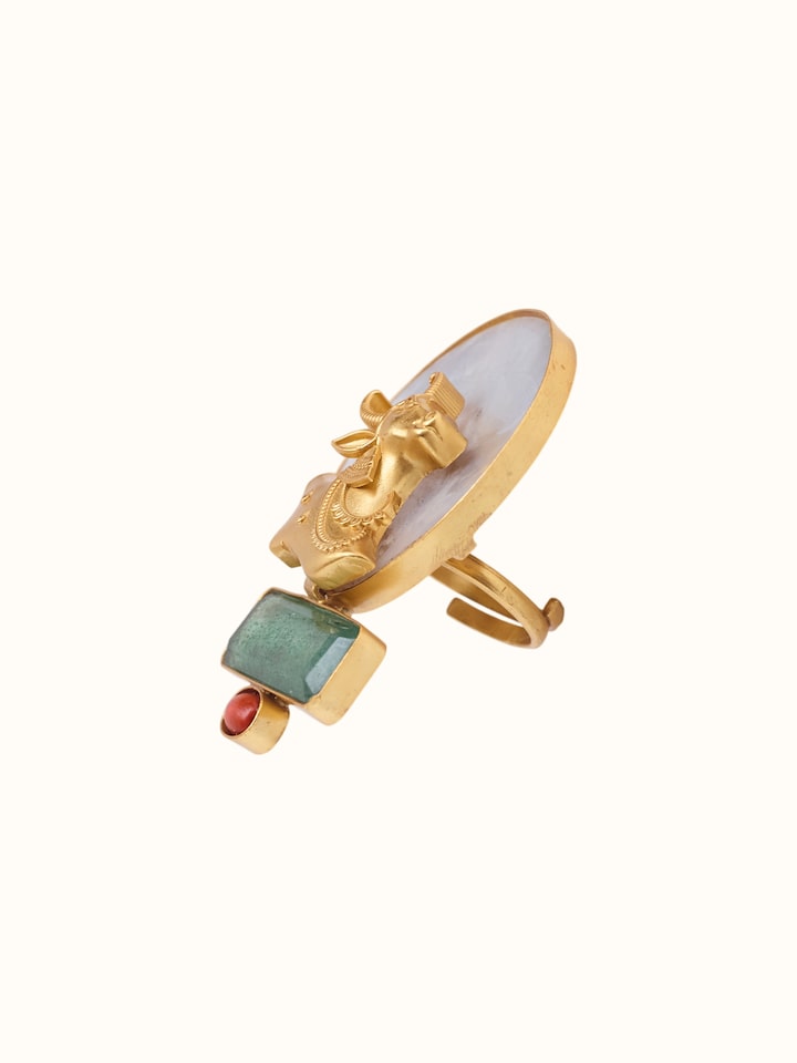 Angled view of the Silver Smithing Ring