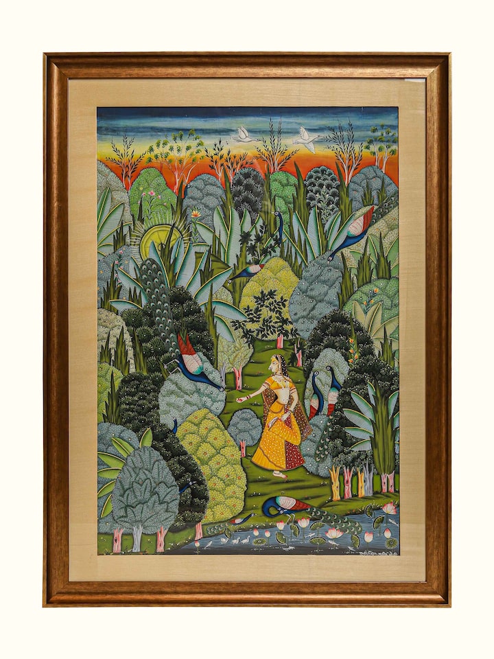 Front view of the Ragmala Gauri Ragini Pichwai Painting