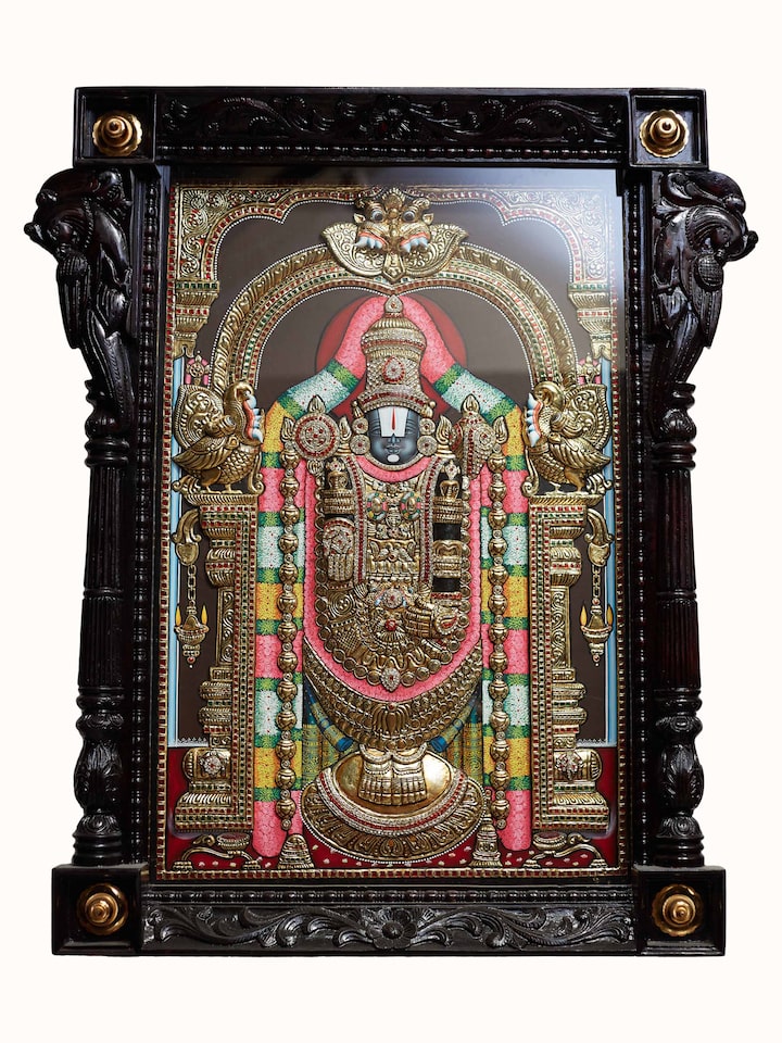 Front view of the Balaji Thanjavur Painting