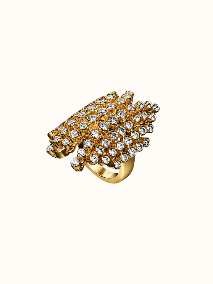 Detail view of Silver Smithing Ring highlighting the stone setting and metalwork detail