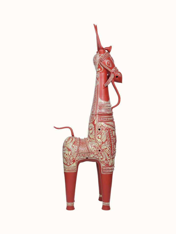Detail view of the Terracotta Horse Set Idol