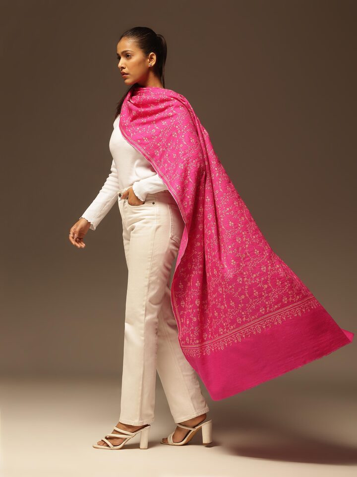 Ikshaja Pashmina Sozni Embroidered Shawl