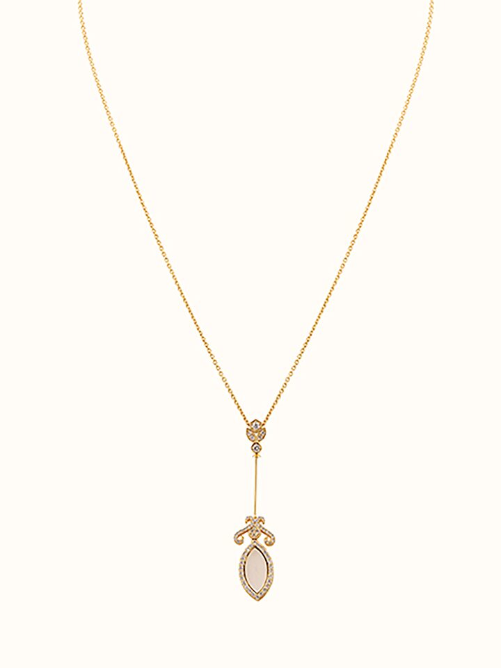 Lapidary 14 Karat Gold Pendant & Chain
