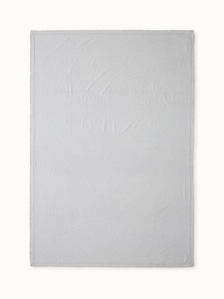 Nityam Ivory Cotton Slub Embroidered Table Cloth