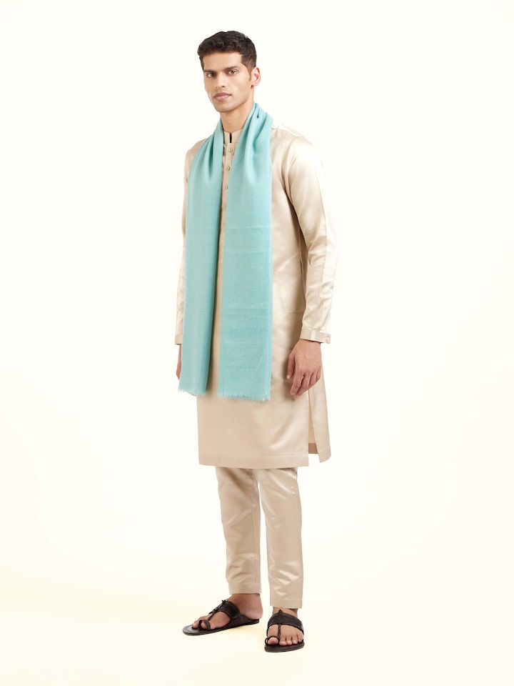 Aqua Cashmere Stole